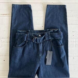 BLUE REVIVAL High Rise Belted Jeans Size‎ 25 Length 29” NWT